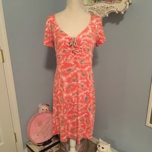 Tommy Bahama Coral Flower tropical Print Dress